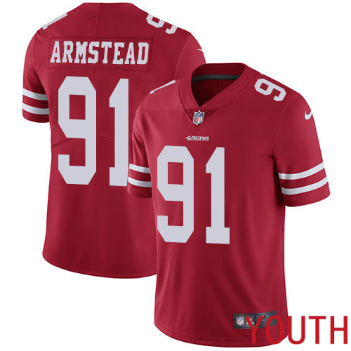 San Francisco 49ers Limited Red Youth Arik Armstead Home NFL Jersey 91 Vapor Untouchable